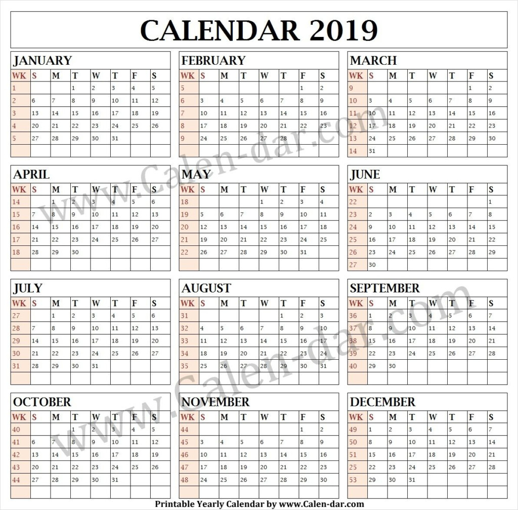 20 2018 Week Numbers Free Download Printable Calendar Templates  - 2018 Calendar With Week Numbers 2019