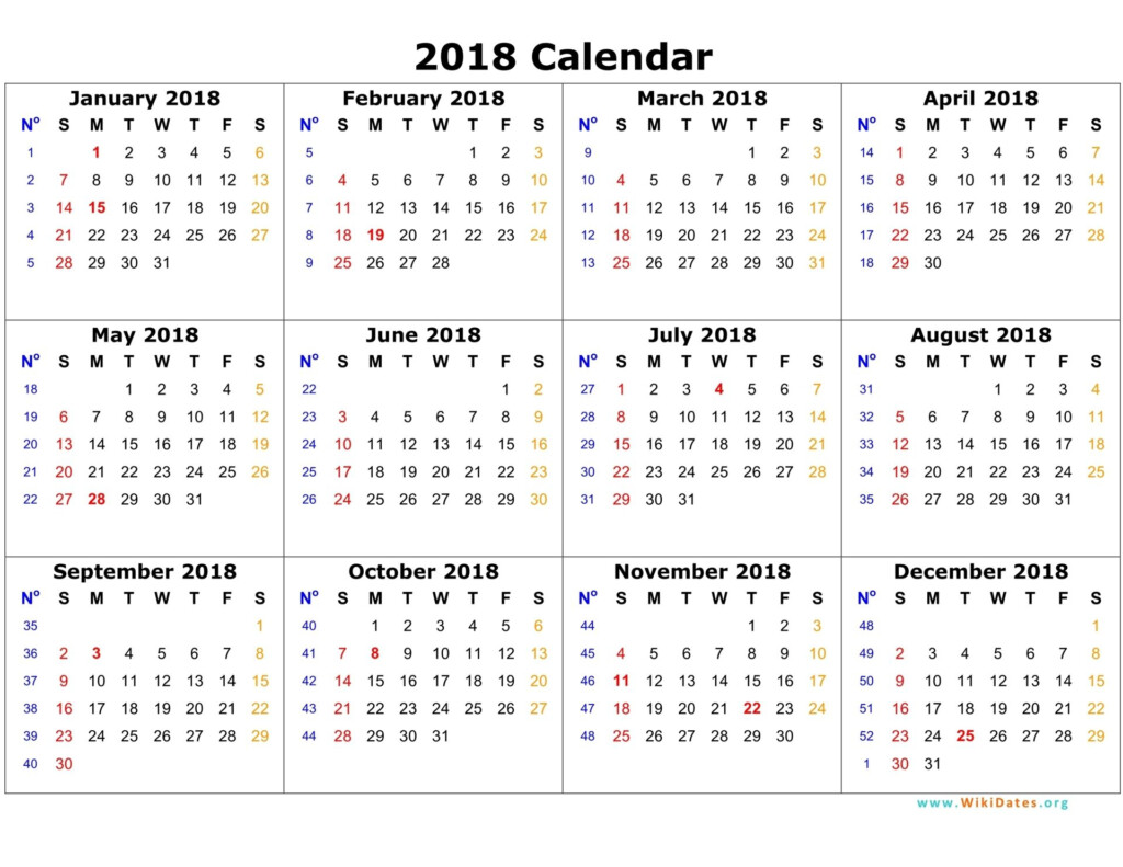 20 Calendar Week 2018 Free Download Printable Calendar Templates  - Calendar 2018 With Week Numbers To Print