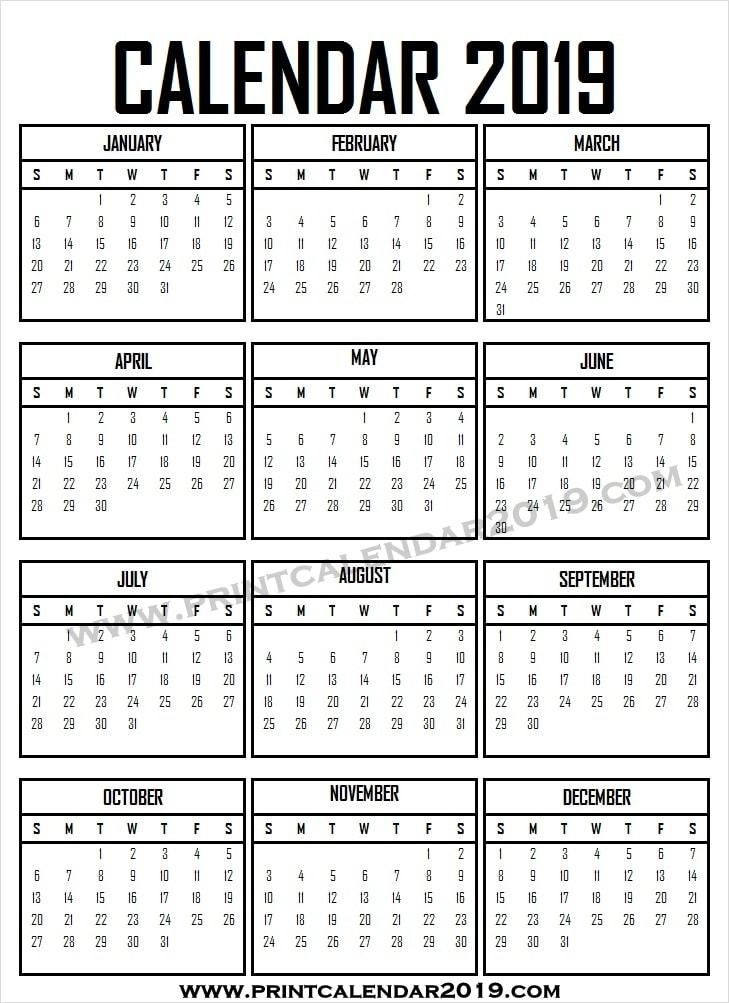 20 Calendar With Week Numbers 2019 Free Download Printable Calendar  - A4 2019 Calendar With Week Numbers