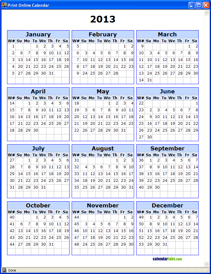 2013 Calendar With Week Numbers New Calendar Template Site - 2013 Calendar Australia Week Numbers