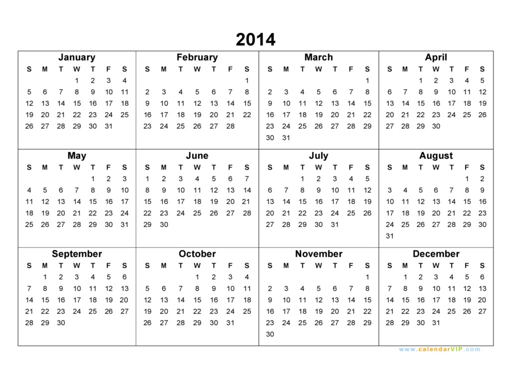 2014 Calendar Blank Printable Calendar Template In PDF Word Excel - Calendar 2014 Week Numbers Pdf