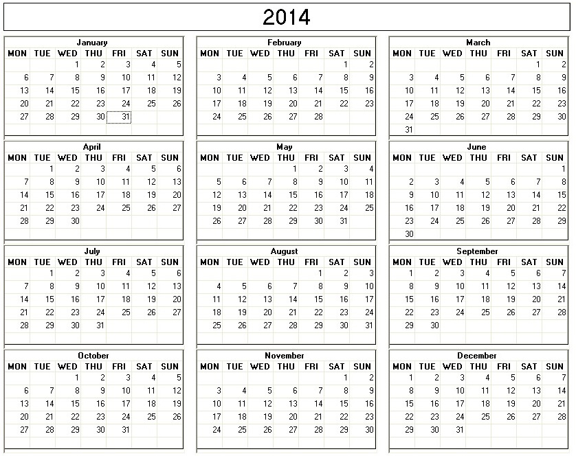 2014 Calendar With Week Numbers Get Latest News 2023 Update - 2014 Printable Calendar With Numbered Weeks