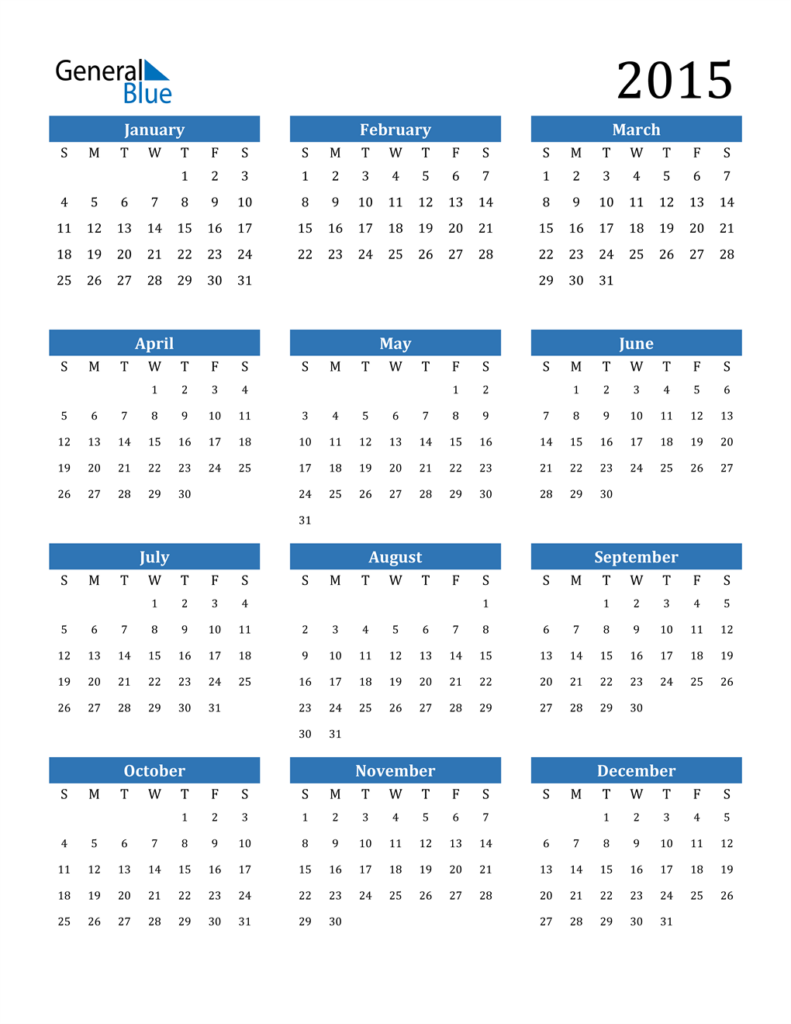 2015 Calendar PDF Word Excel  - 2015 Calendar Week Numbers Australia