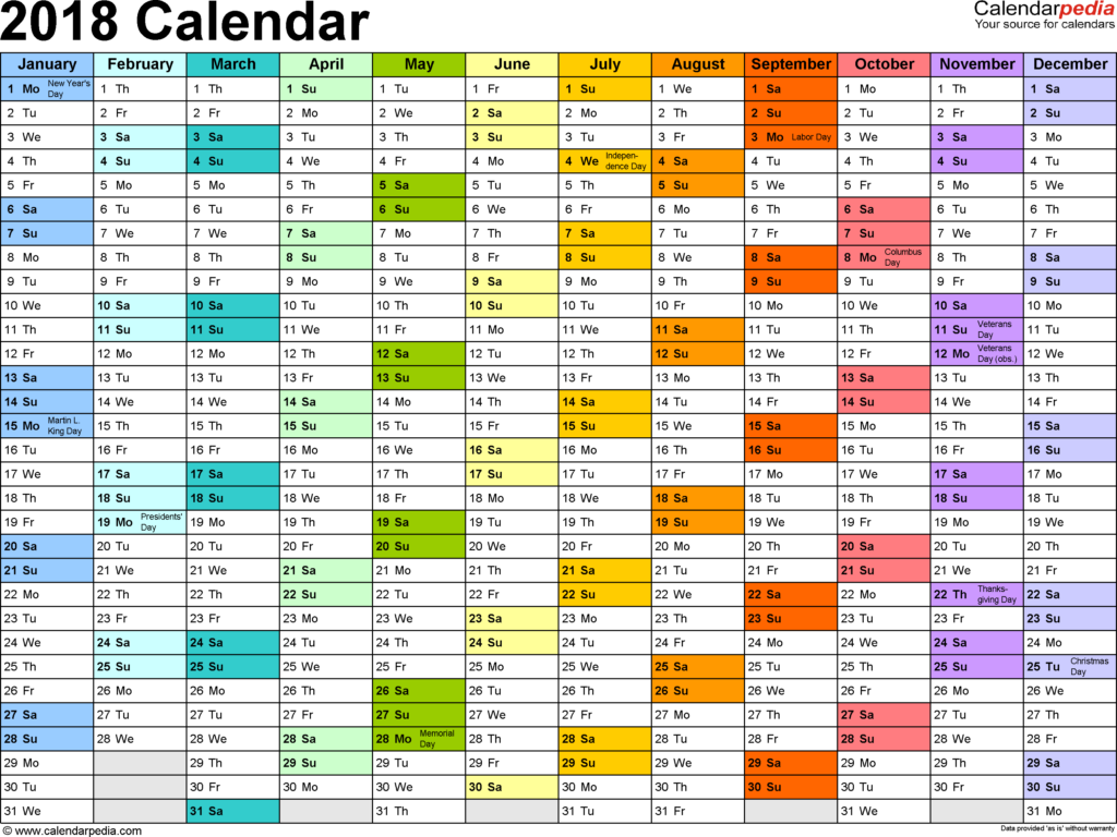 2018 Calendar Download 17 Free Printable Excel Templates xlsx  - Excel Calendar Template 2018 With Week Numbers