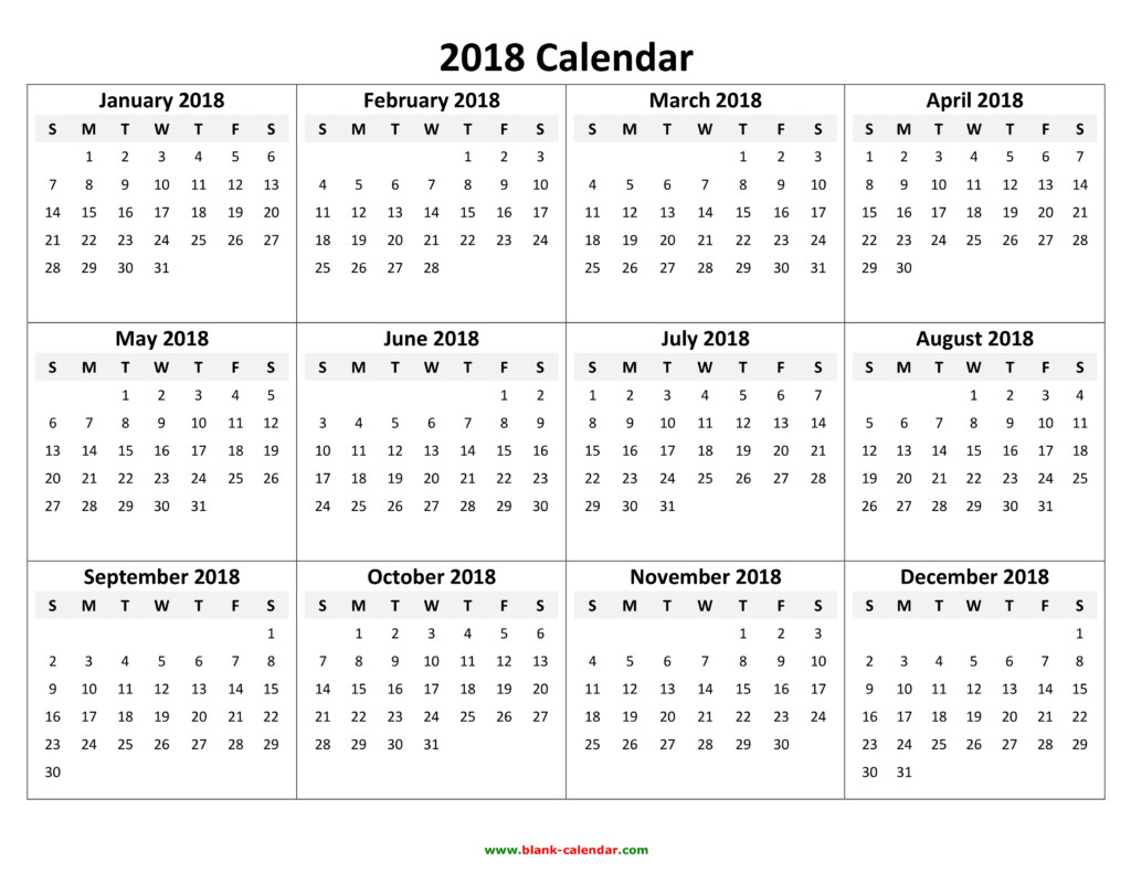 2018 Yearly Calendar Free PDF Printable - Calendar With Week Numbers 2018 Pdf