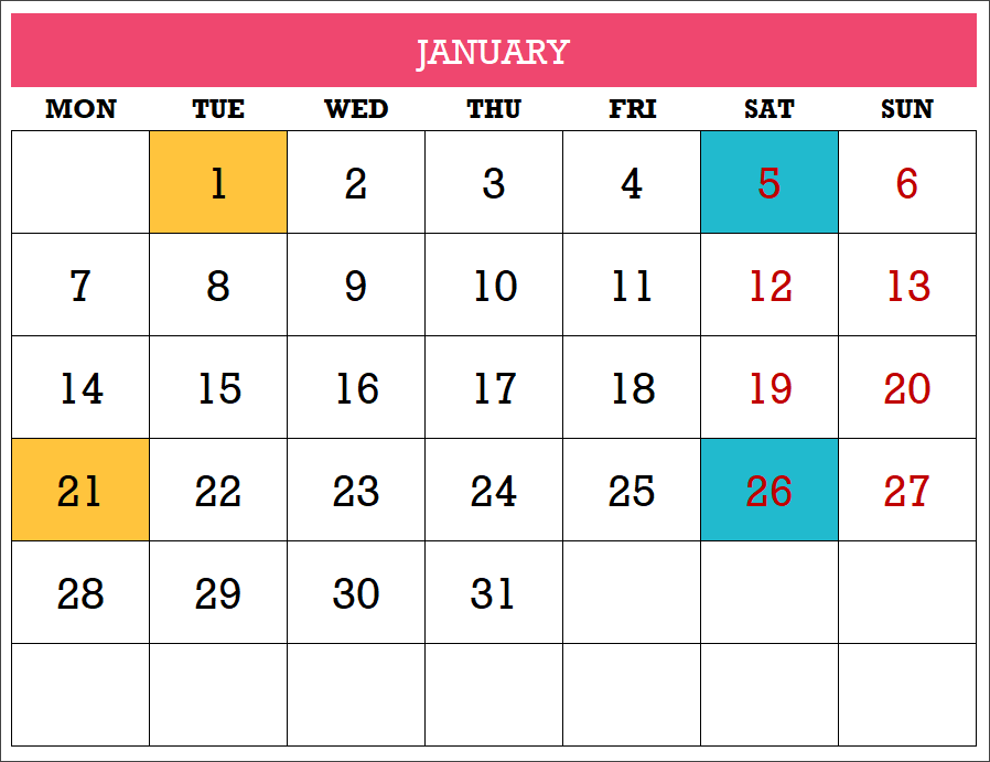 2019 Calendar Excel Templates Printable Pdfs Images Exceldatapro Riset - Excel Calendar With Week Numbers 2019