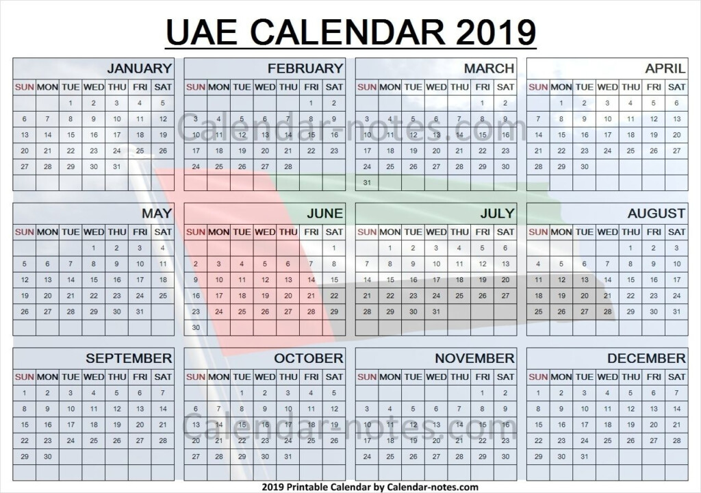 2019 Uae Calendar Qualads - Uae Calendar 2019 With Week Numbers