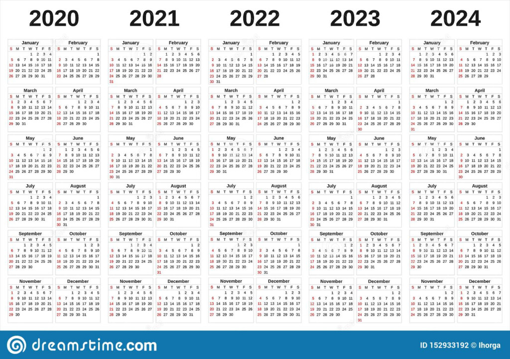 2020 2024 Calendar 2024 Calendar Printable - 2020 And 2024 Calendar With Week Numbers