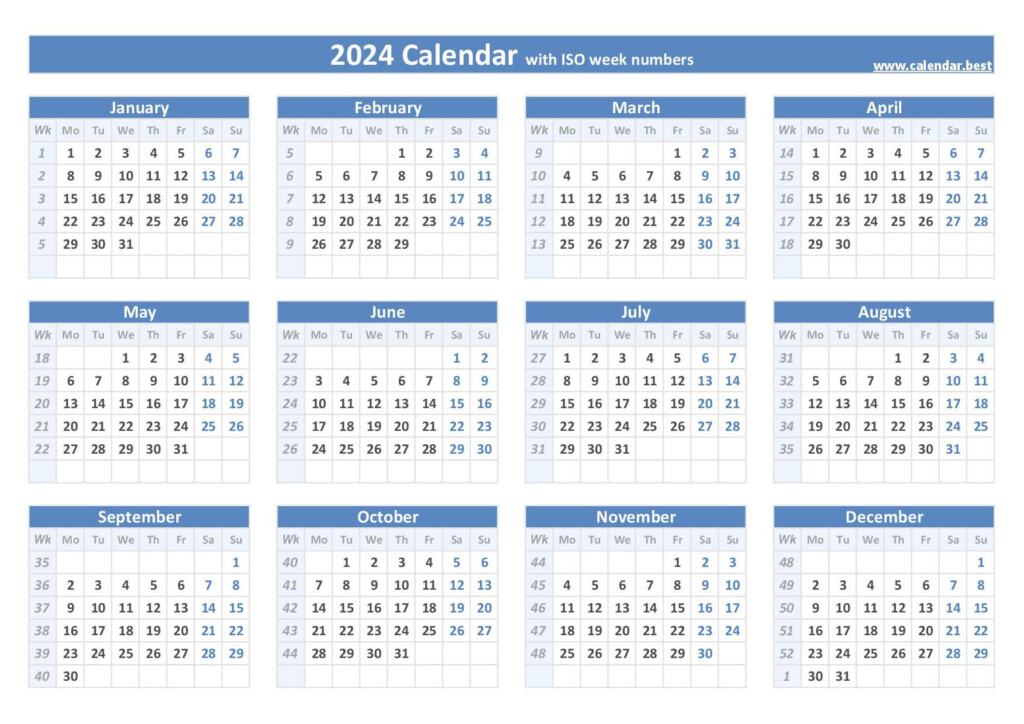 2024 Calendar Uk With Week Numbers Pdf Calendar List 2024 - 2024 Calendar With Week Numbers Uk