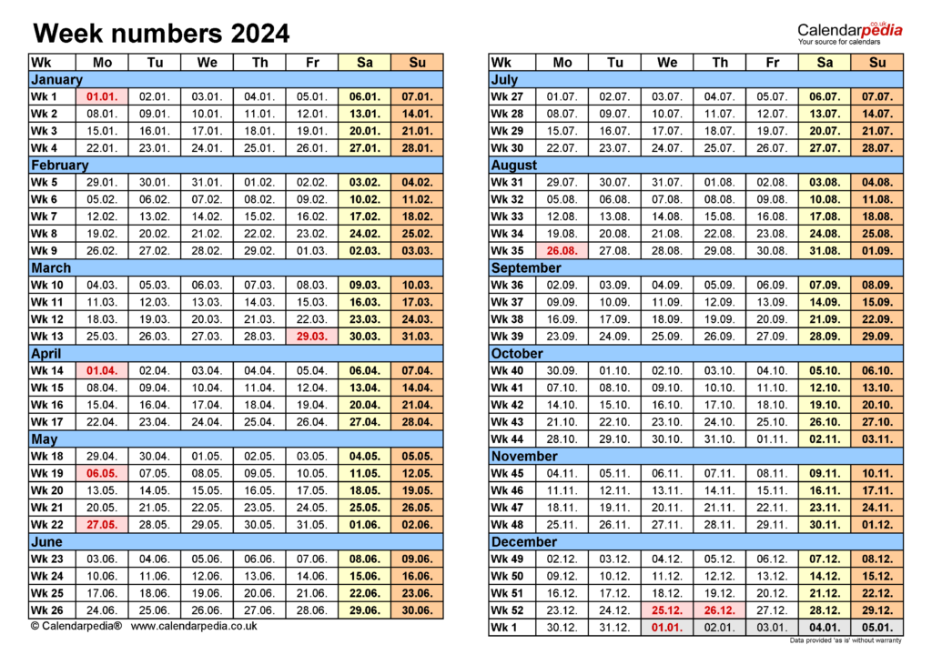 2024 Calendar With Week Numbers Excel 2024 Calendar Printable - 2024 Calendar With Week Numbers Excel Pdf