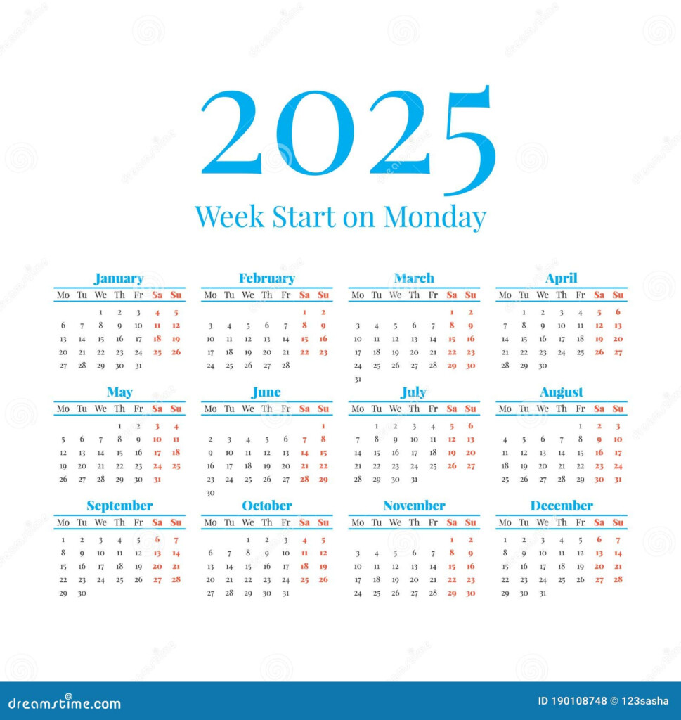 2025 Calendar With Week Numbers Starting Monday Today Leone Lynnett - 2025 Calendar With Week Numbers