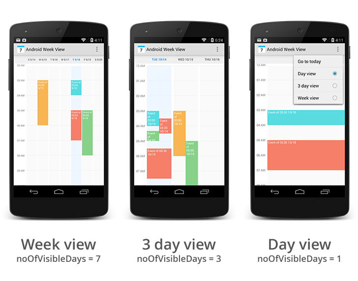 Android Week View Is An Android Library To Display Calendars Within The App - Calendar With Week Numbers Android App