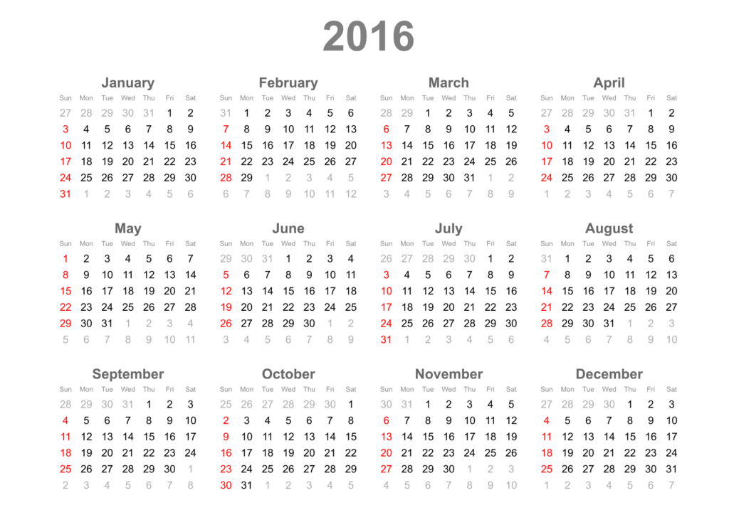 Calendar 2016 To Print Activity Shelter - Calendar With Week Numbers 2016 Printable