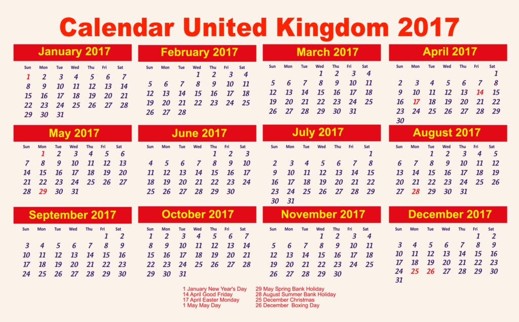 Calendar 2017 50 Important Calendar Templates Of 2017 PDF JPG  - Calendar 2017 Week Numbers Uk