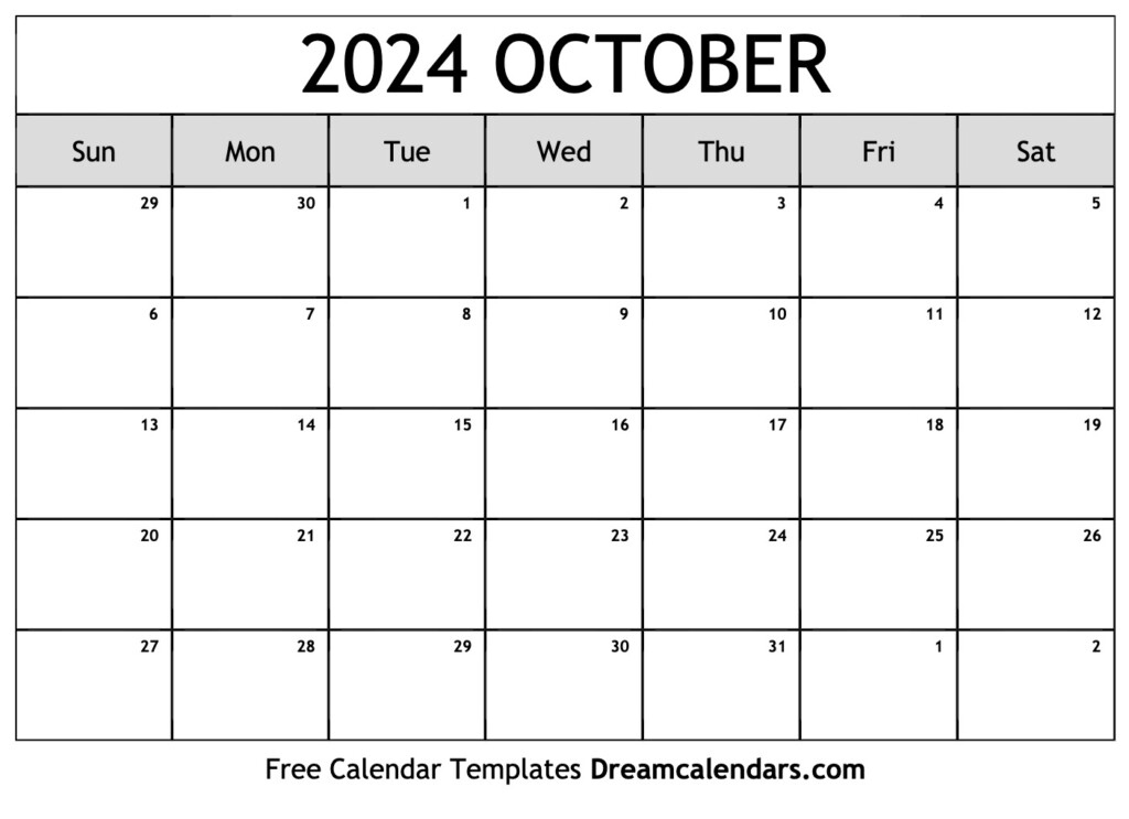 Calendar Printable 2024 October 2024 Calendar With Week Numbers - October 2024 Calendar With Week Numbers