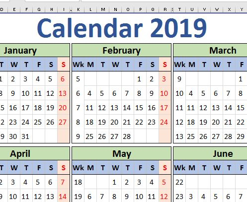 Create An Excel Calendar Template 2019 Office Tips - Excel Calendar 2019 With Week Numbers