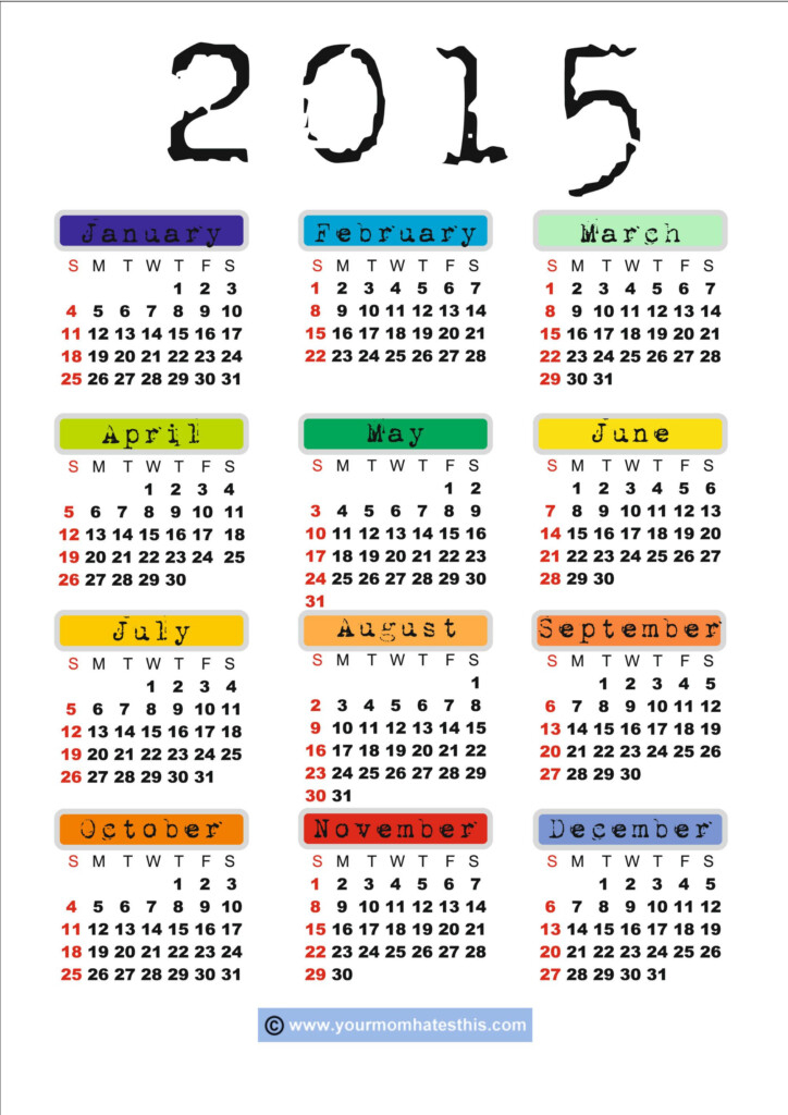 Download Printable 2015 Calendar Calendar Printables Template  - 20015 Calendar With Week Numbers