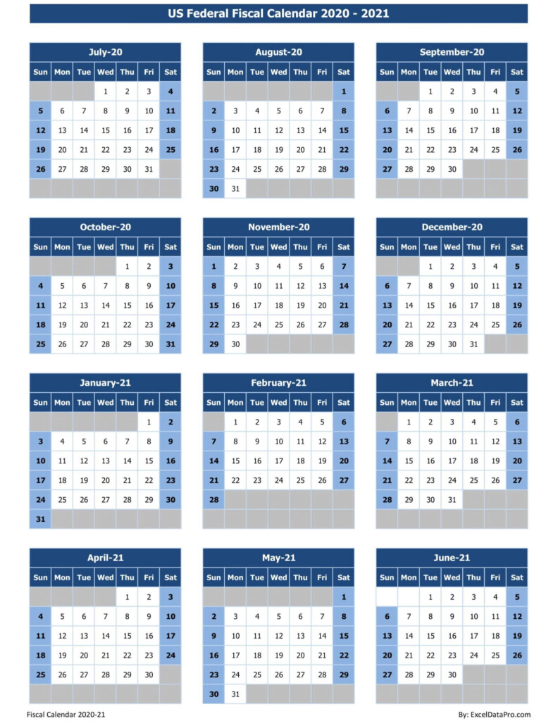 Download US Federal Fiscal Calendar 2020 21 Excel Template ExcelDataPro - Fiscal Calendar 2020 Week Numbers