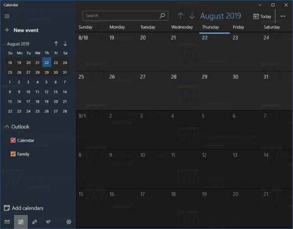 Enable Week Numbers For Calendar App In Windows 10 - Add Week Numbers To Windows Calendar