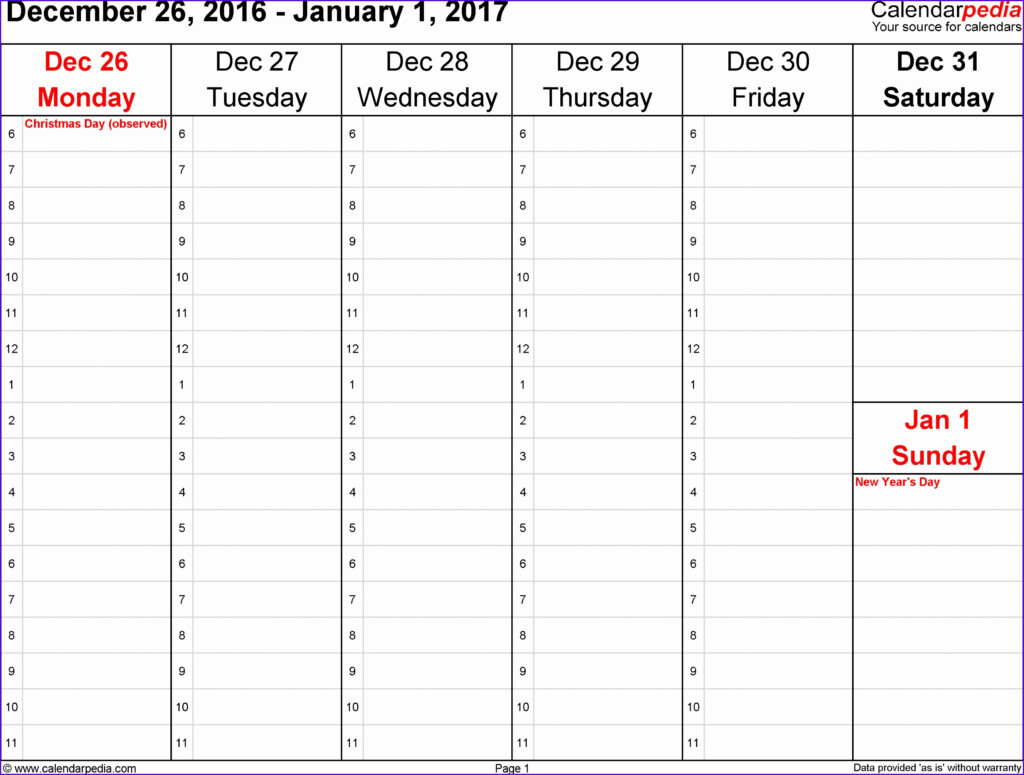 Excel Week Calendar Template Customize And Print - Excel Calendar Template With Week Numbers