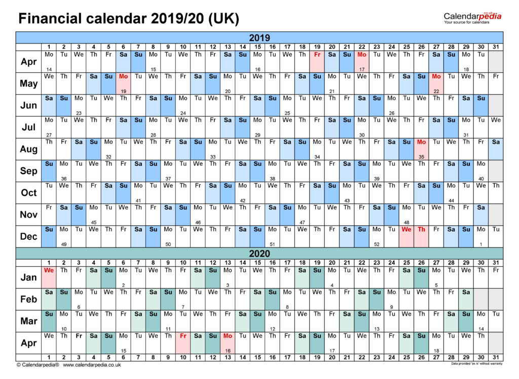 Financial Year Calendar Week Numbers Aura Michelle - Financial Calendar With Week Numbers