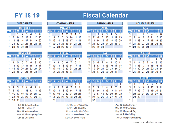 Fiscal Planner Template 2018 Free Printable Templates - Fiscal Calendar 2018 Week Numbers