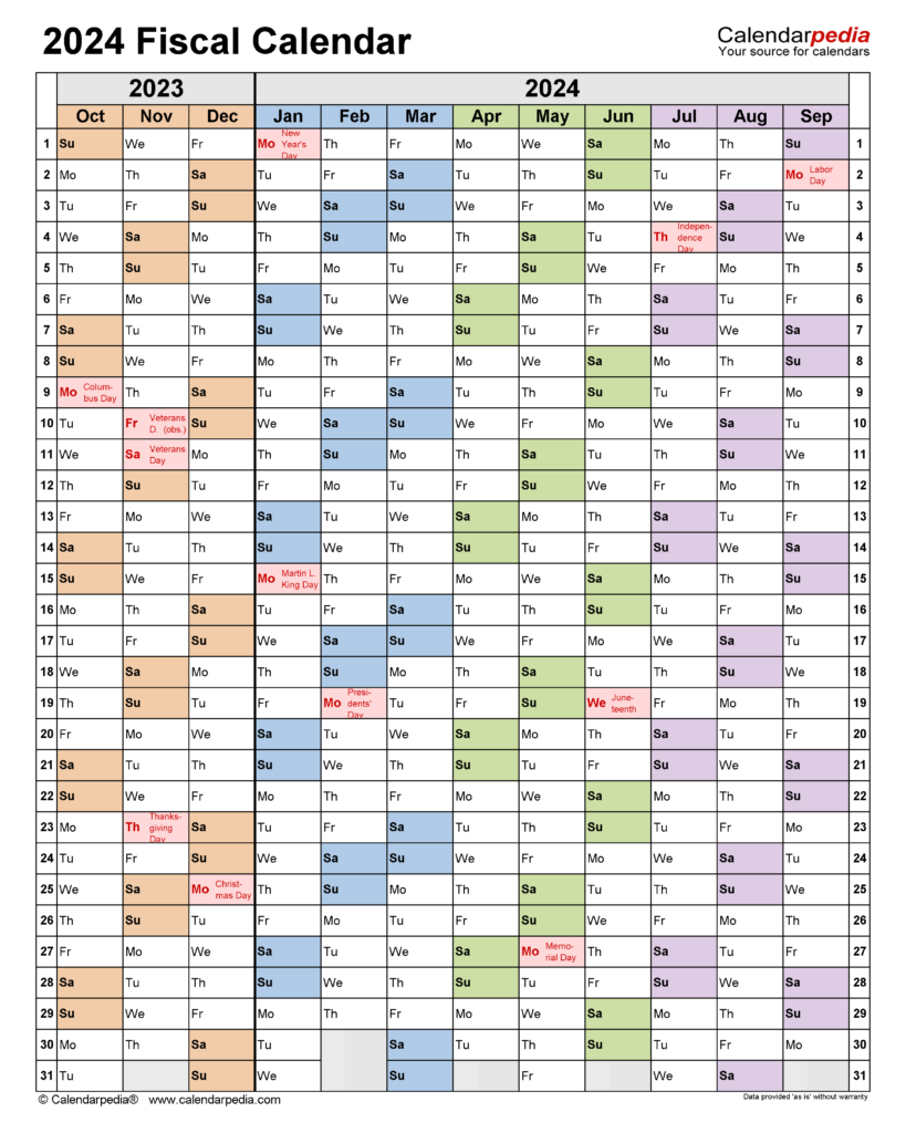 Fiscal Year 2024 Calendar 2024 Calendar Printable - Fiscal Year Calendar 2024 With Week Numbers