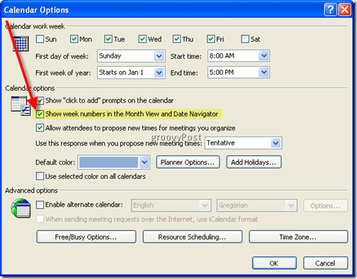 How To Add Week Numbers To Microsoft Outlook Calendar - Add Custom Week Numbers To Outlook Calendar