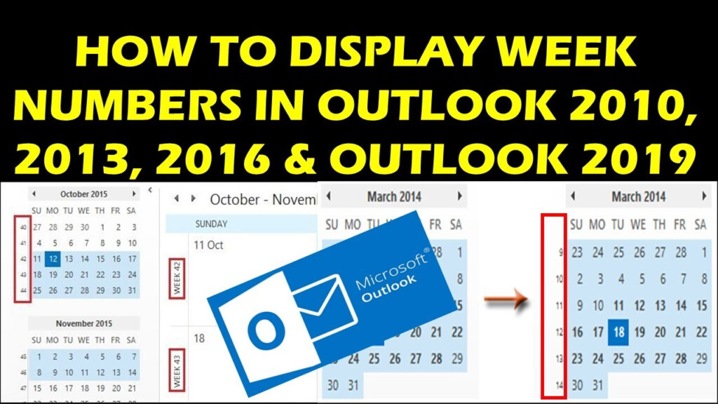 How To Display Week Numbers In Outlook 2010 2013 2016 Outlook 2019  - Outlook 2010 Calendar Week Numbers