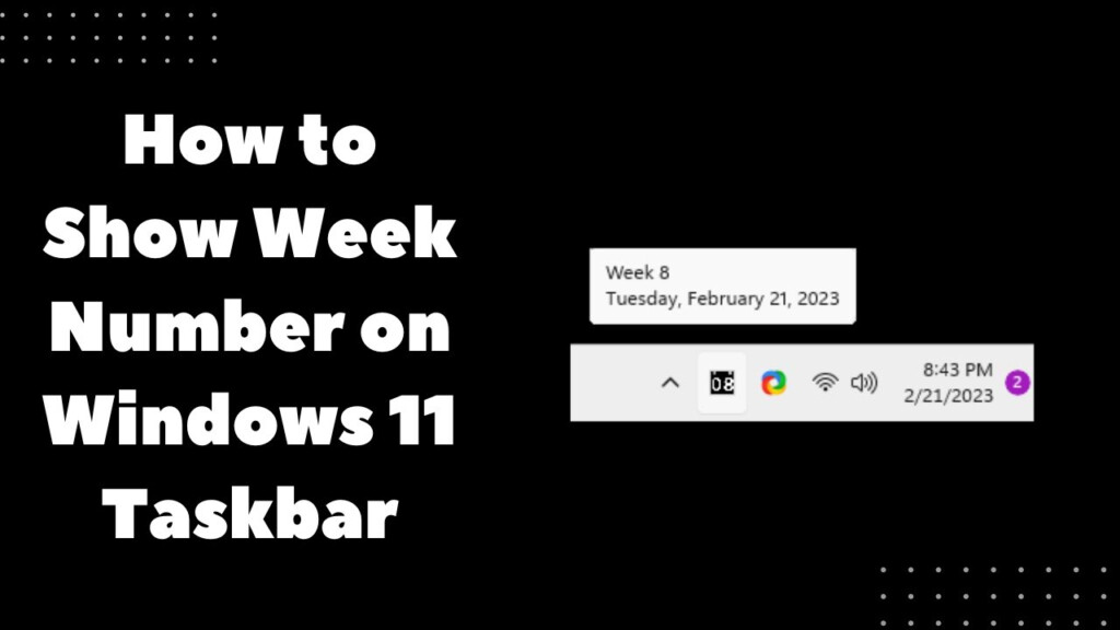 How To Show Week Number On Windows 11 Taskbar YouTube - Week Numbers In Windows 11 Taskbar Calendar