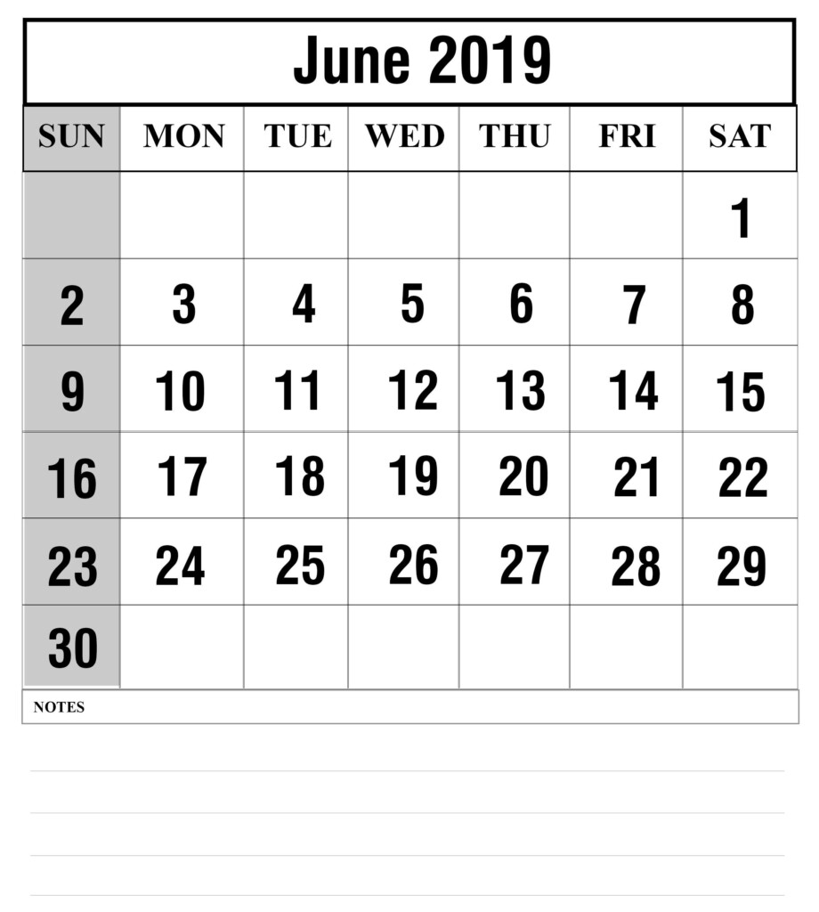 June 2019 Calendar Best Printable Calendar - June 2019 Calendar Showing Week Numbers