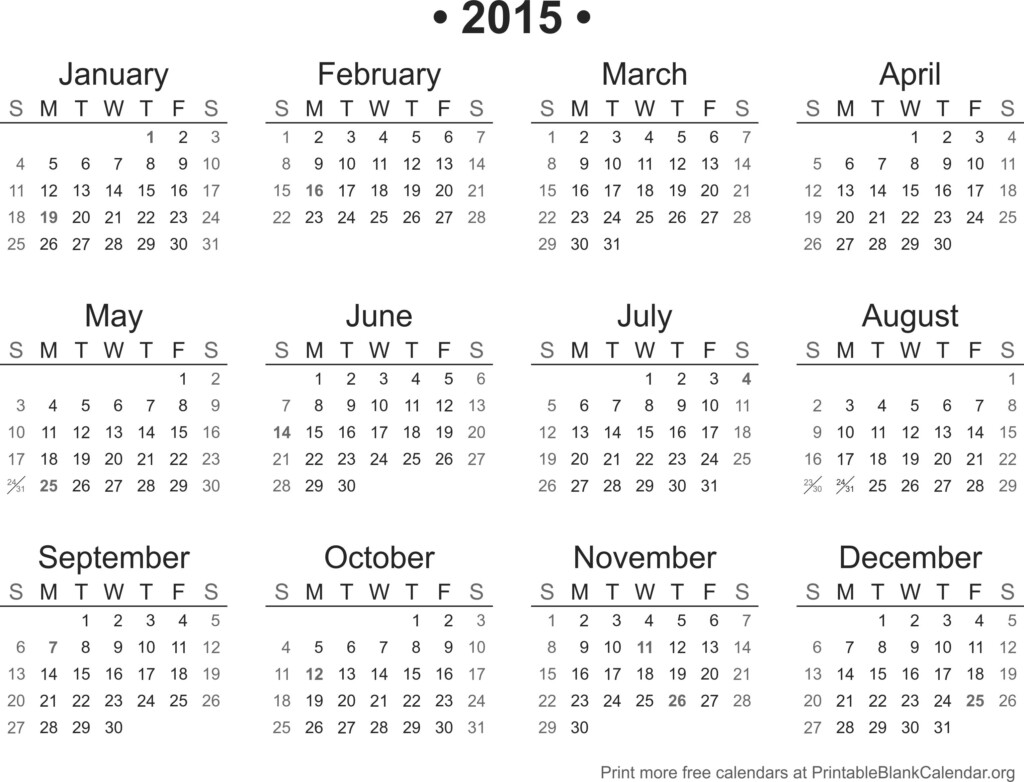 Printable Calendar 2015 Printable Blank Calendar - Printable Monthly Calendar 2015 With Week Numbers