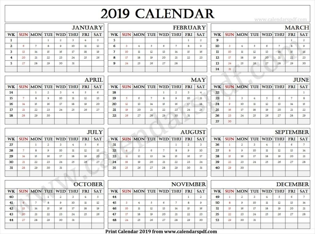 Printable Calendar With Week Numbers - Calendar With Weeks Numbers