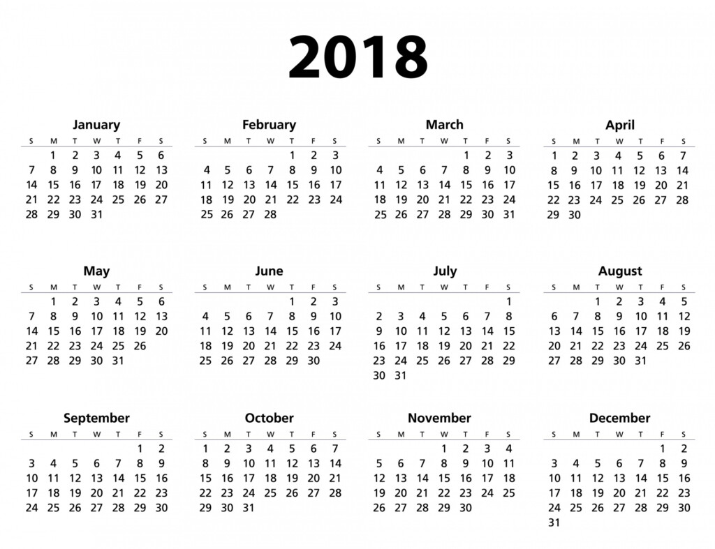 Printable Calendars 2018 - Printable 2018 Calendar With Week Numbers Uk