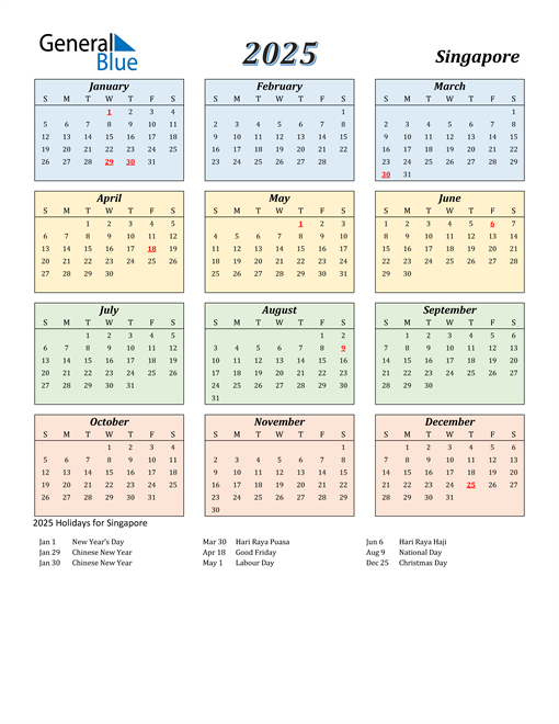 Singapore 2025 Calendar A Comprehensive Guide Design Printable  - 2025 Calendar Singapore With Week Numbers