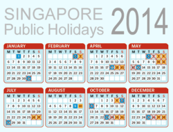 Singapore Holidaymakers To Travel More With Eight Long Weekends In 2014 - 2014 Calendar Singapore With Week Numbers