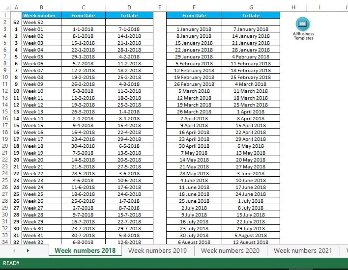 Week Numbers 2018 What 39 s The Current Week Number In 2018 Download  - Financial Calendar Week Numbers 2018