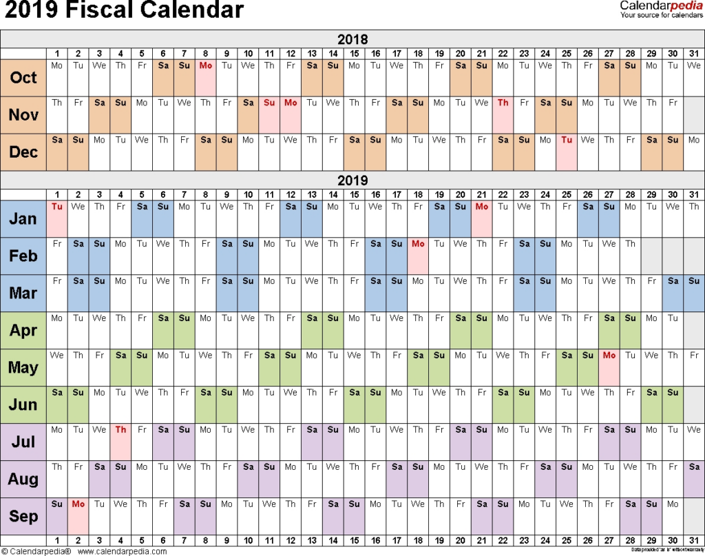 Week Numbers For Financial Year 2019 - Financial Year Calendar With Week Numbers 2019