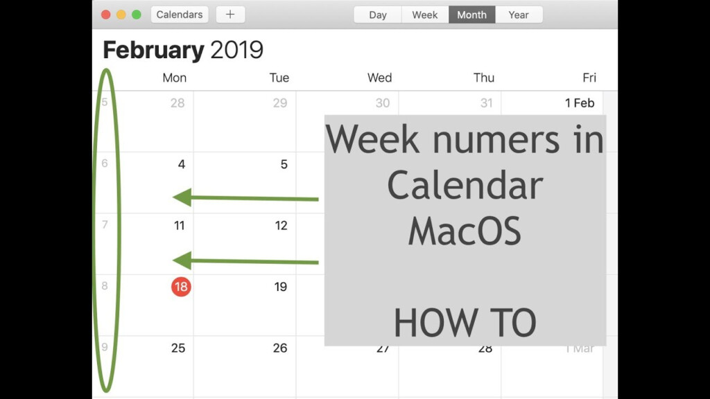 Week Numbers In MacOS Calendar ical HOW TO YouTube - Ical Calendar Week Numbers