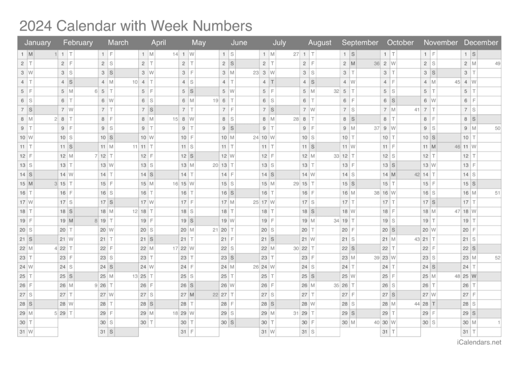 Weekly Calendar 2024 Excel Free Download For Pc 2024 Calendar With  - 2024 Calendar With Week Numbers Excel Free Download