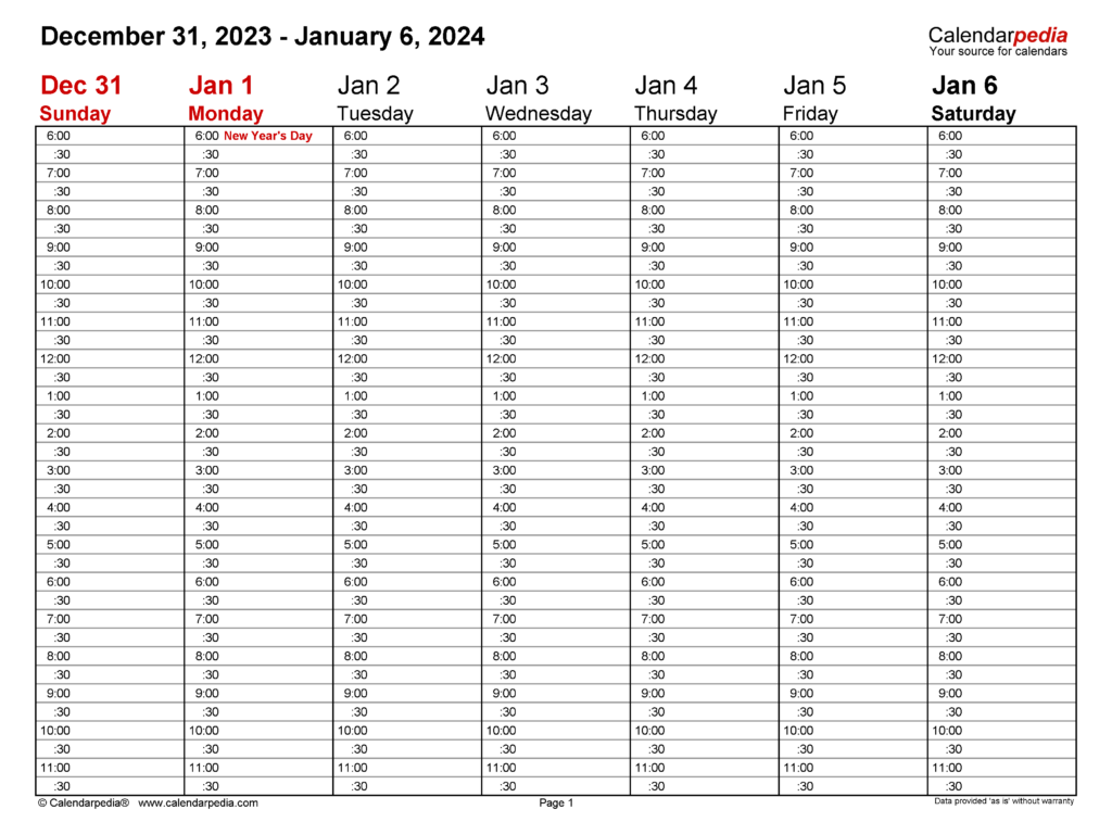 Weekly Calendars 2024 For Excel 12 Free Printable Templates - 2024 Calendar With Week Numbers Excel Free